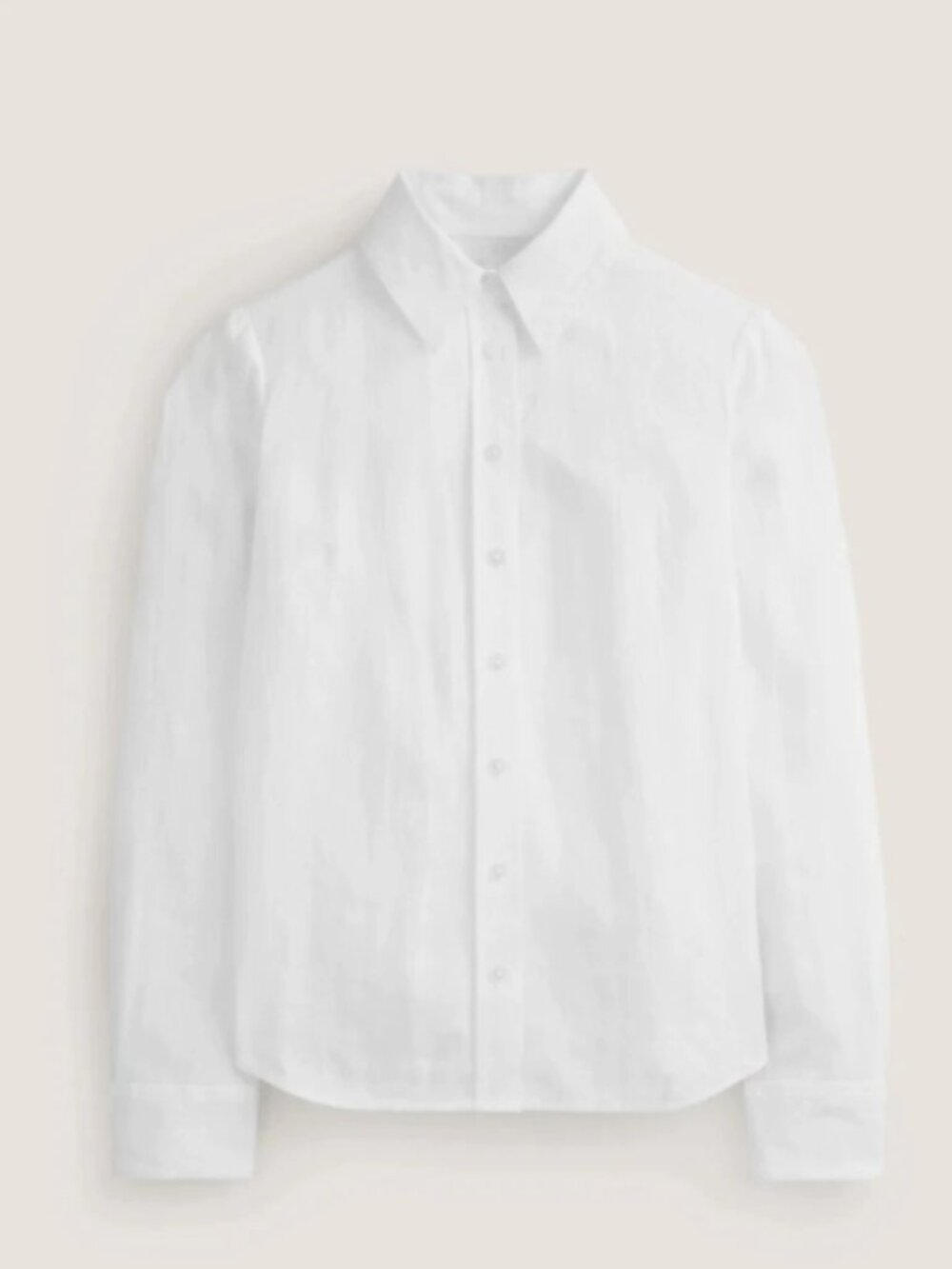 Boden Sienna Linen Shirt-White- Size 8